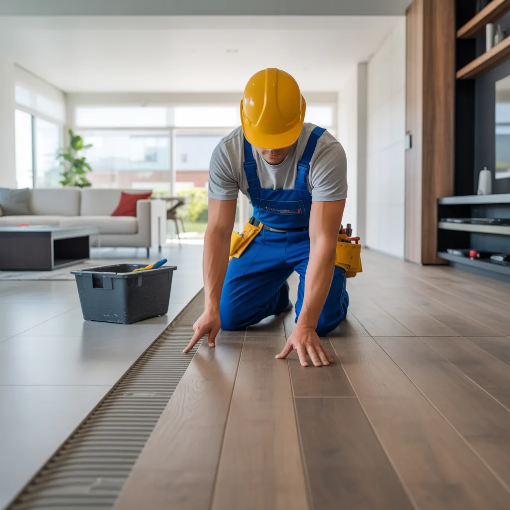 Beautifully installed hardwood flooring in an Atlantic County home.