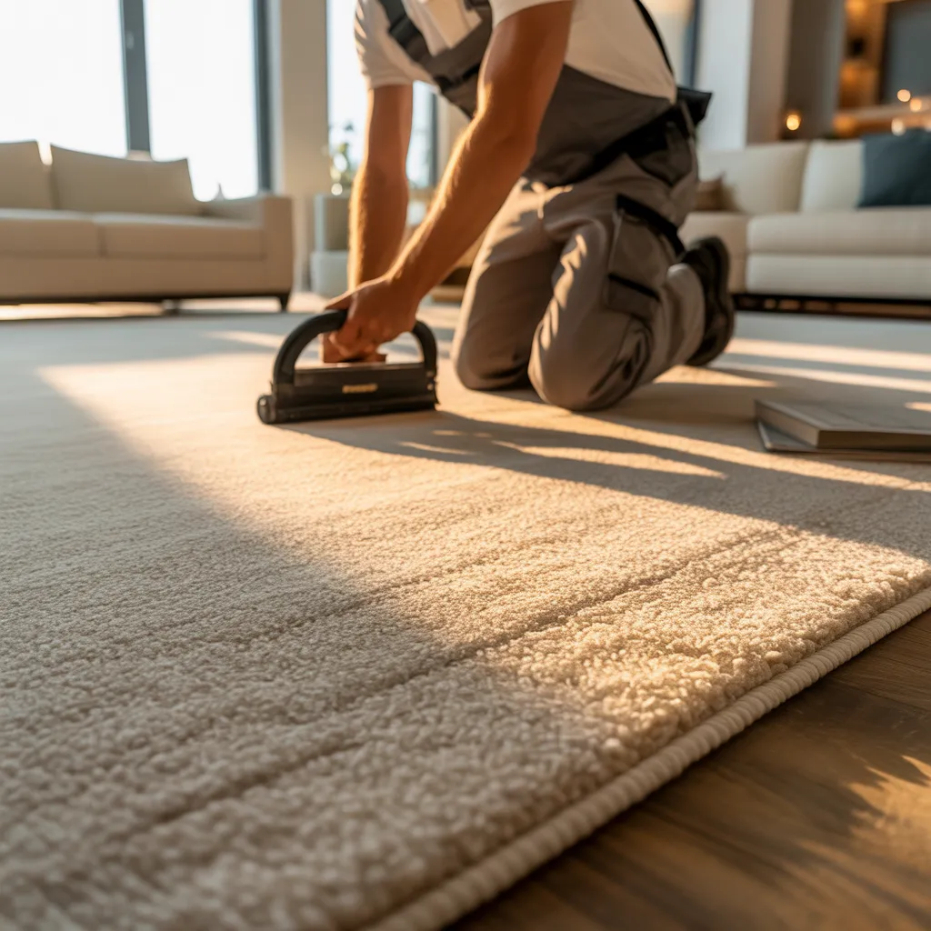 Beautifully installed carpet in a home in Atlantic County, NJ.