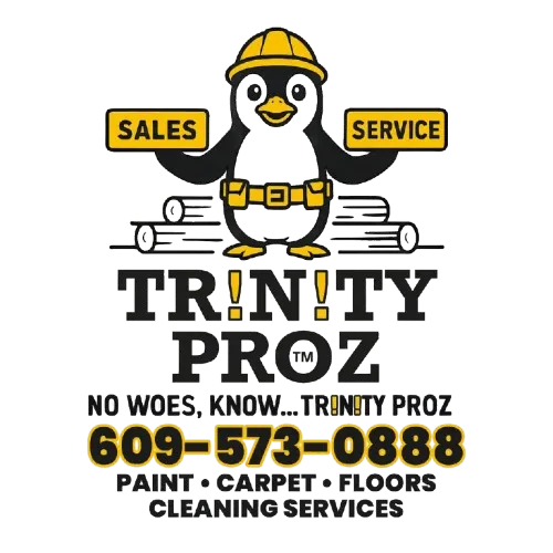 "Trinity ProZ logo - expert flooring services in Atlantic City, NJ offering installation, maintenance, paint, carpet, cleaning."