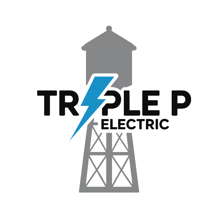 "Triplep Electric logo with blue lightning bolt, Daly City CA's reliable residential and commercial electrical services provider."