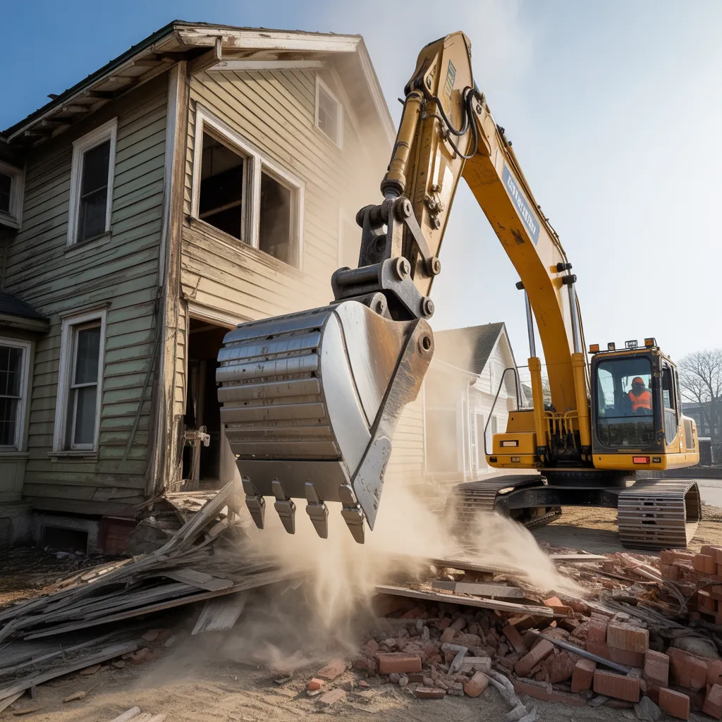 Demolition project in progress in Cobb County, GA.