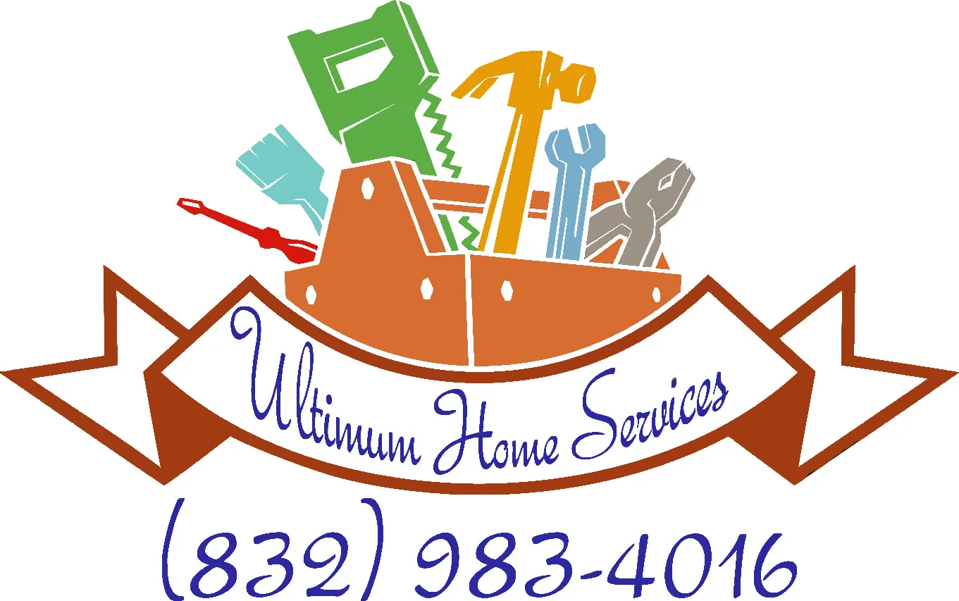 "Ultimum Home Services logo featuring toolbox and tools, offering electrical services in Houston, TX. Call 832-983-4016."