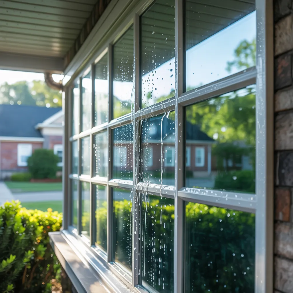 Crystal clear windows cleaned by Power Blast Louisville.
