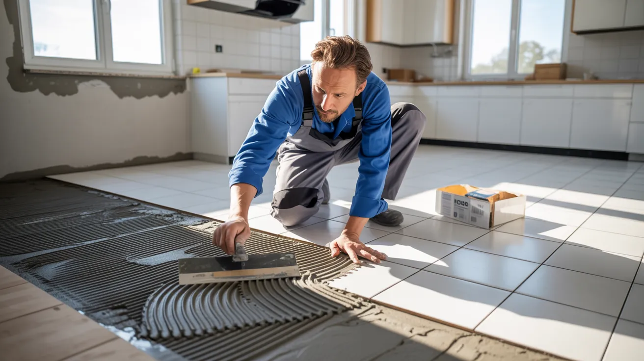 Beautiful tile flooring installation in a home in Albuquerque, NM.
