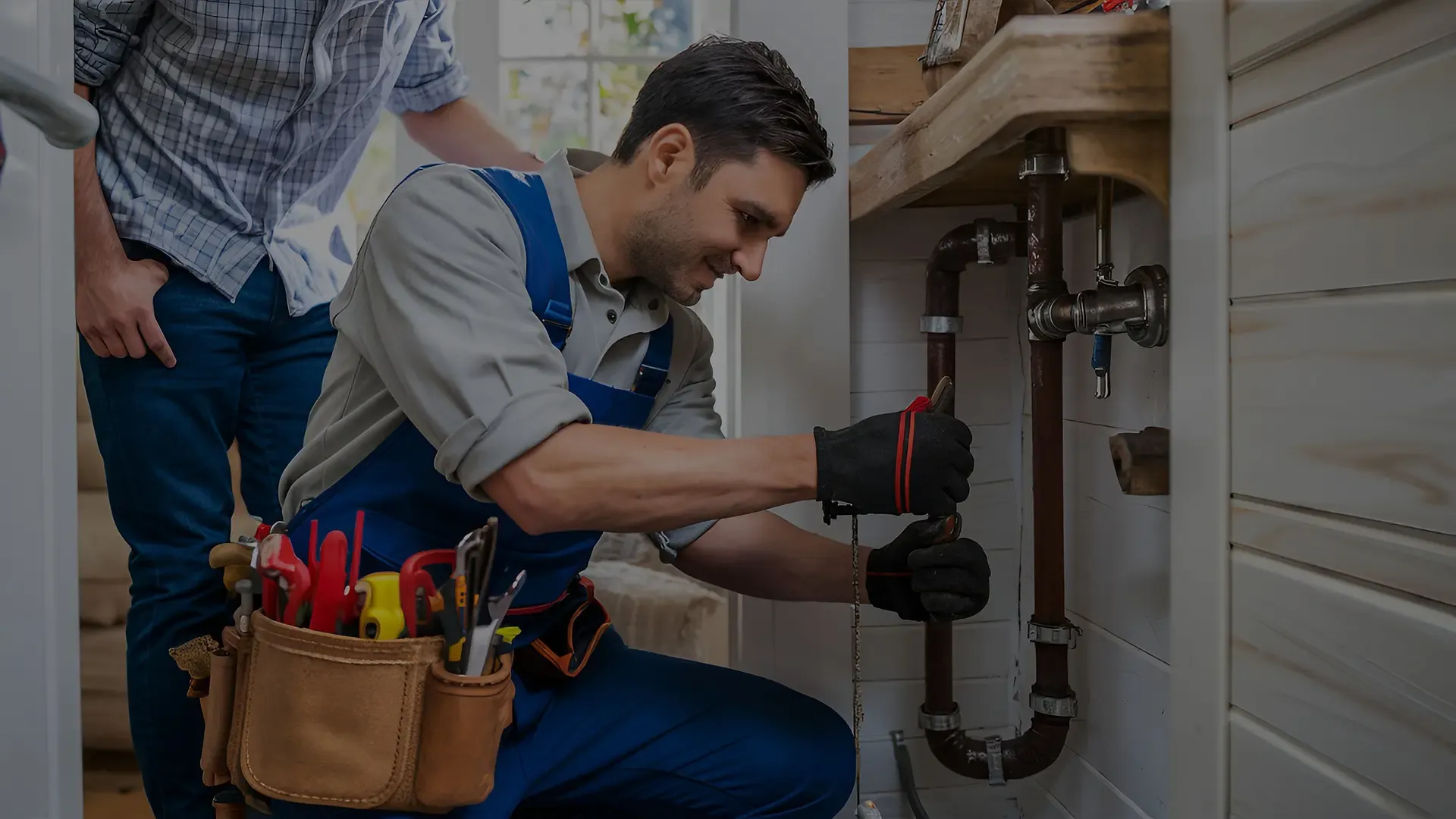 Professional plumber from Alfredo's Plumbing fixing pipes in Palmdale, CA. Reliable plumbing repair and installation service.