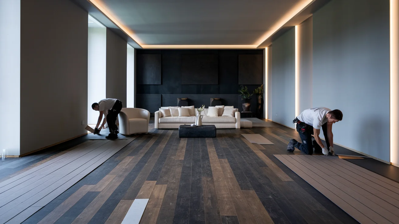 "Expert flooring installation by Faithful Hands Flooring, enhancing home aesthetics with durable, stylish wood floors."