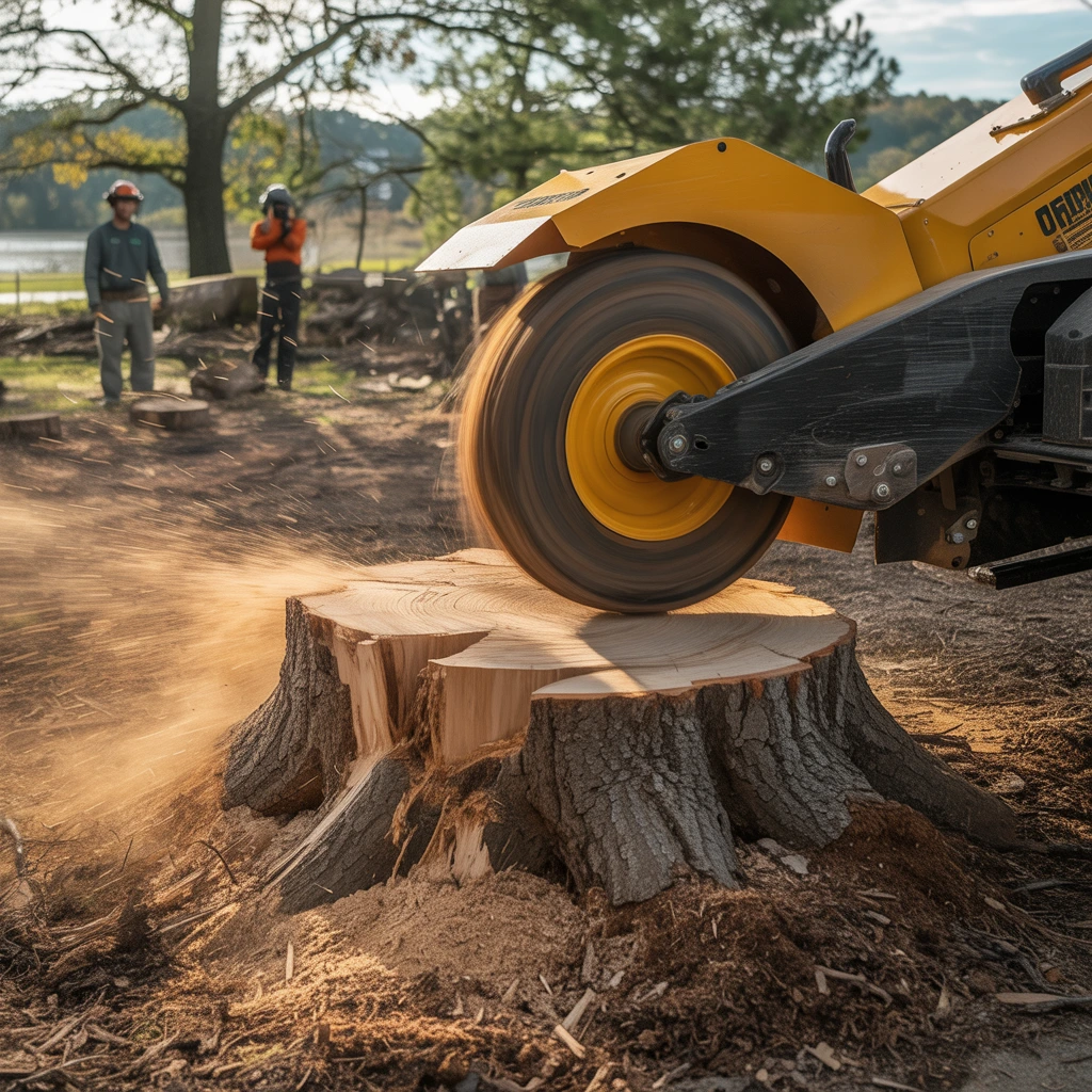 Stump grinding service in Buncombe County, NC.